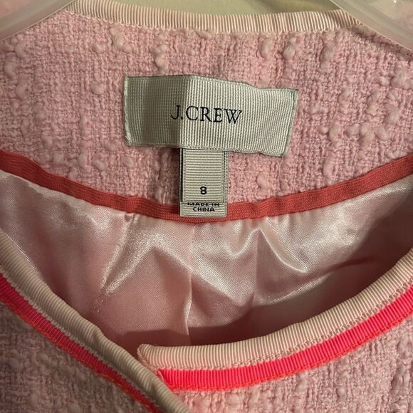 Jcrew Pink Tweed Collarless Blazer(Size 8) - Picture 8 of 8